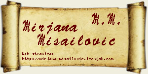 Mirjana Misailović vizit kartica